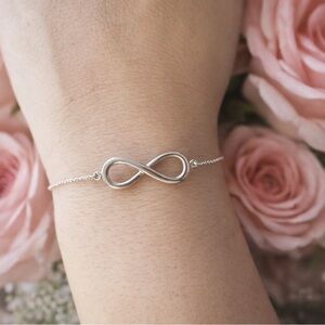 Sterling Silver Infinity Bracelet - Silver